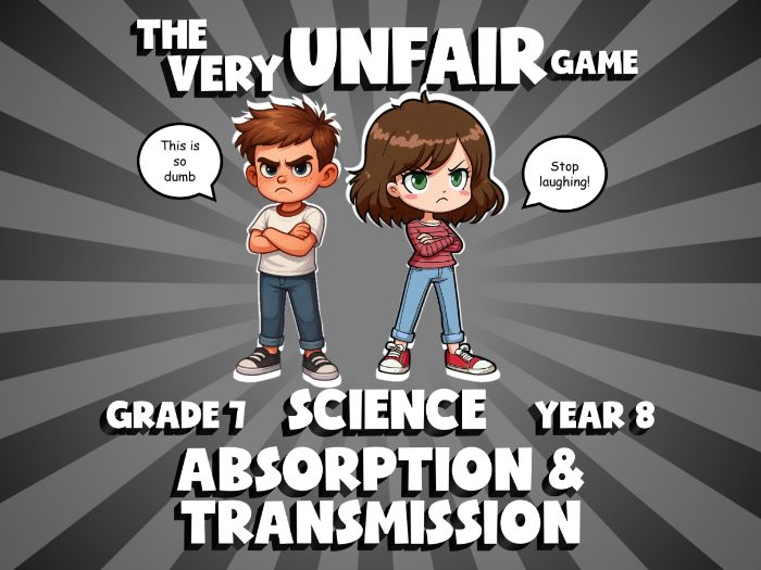 Absorption & Transmission VERY UNFAIR GAME | No-Prep Year 8 Science Review Activity