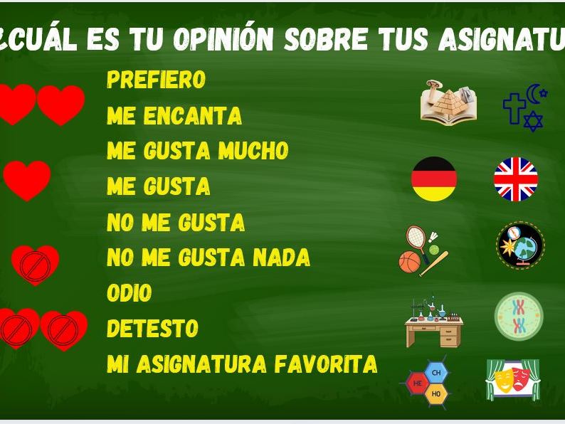 ¿Cuál es tu opinión sobre tus asignaturas?