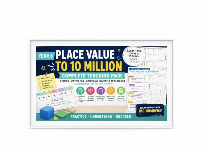 Place Value to 10 Million Bundle | Year 6 Math | Worksheets, Assessment & Teaching Slides