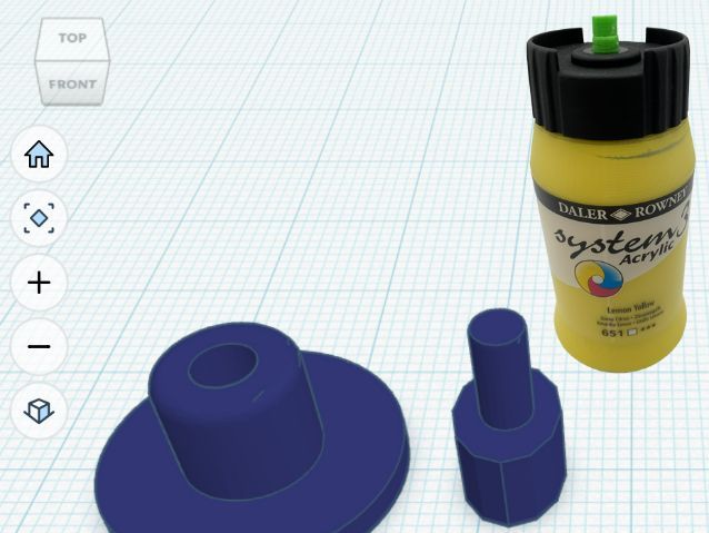 3D Printed Paint Pourer for System 3 Daler - Rowney Acrylic