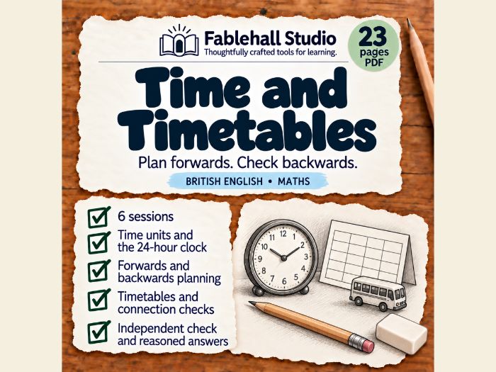 Time and Timetables: 6 Maths Sessions