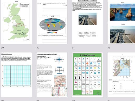 GCSE Geography how to Skills booklet: OS maps, Grid references, graphs