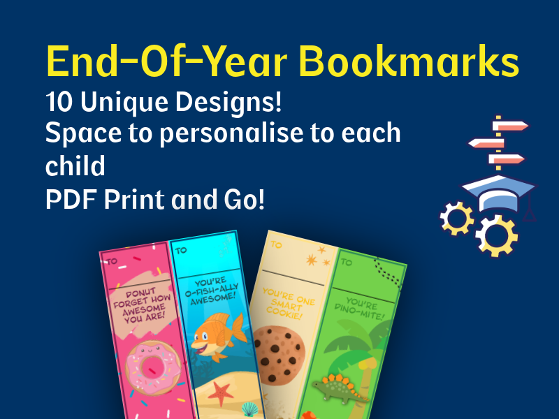 End-of-Year Printable Bookmarks – 10 Leavers Designs with Puns (KS2)