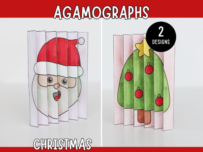 Christmas Agamograph - Magical Printable Craft for Kids