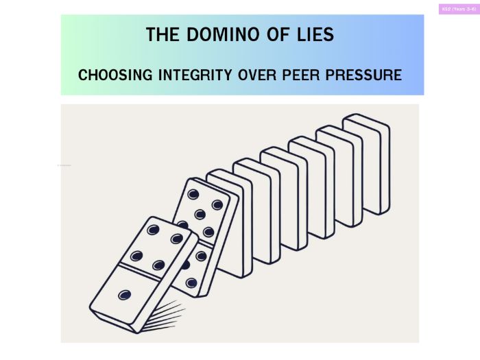The Domino of Lies: Integrity & Peer Pressure Activity for KS2 (Years 3-6)