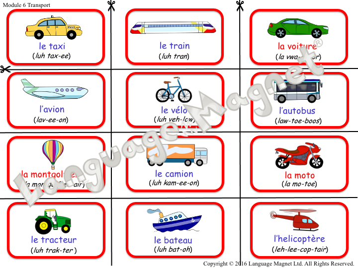 French Transport Teaching Resources