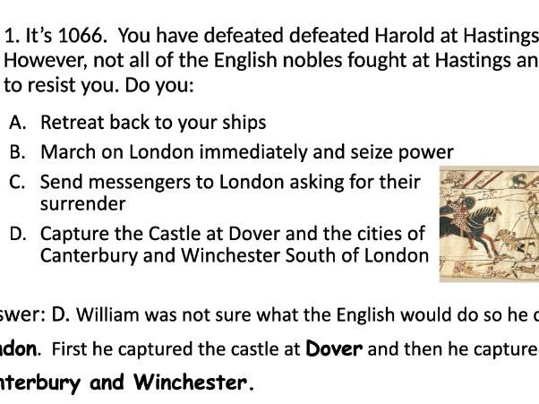 The Norman Conquest Decision Activity