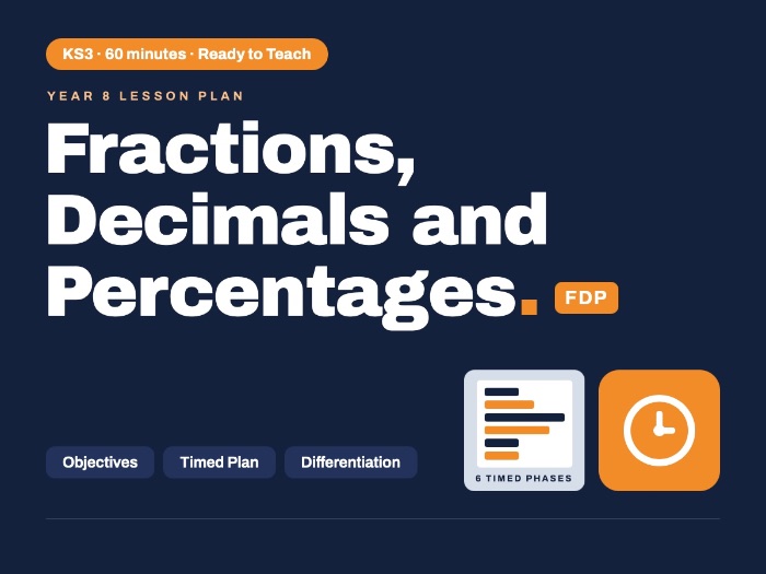 Year 8 Maths | Fractions, Decimals and Percentages (FDP) | Lesson Plan