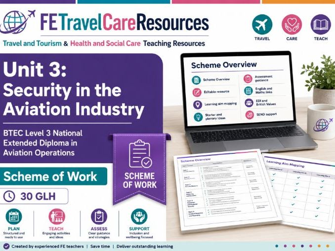 BTEC Unit 3 Security in the Aviation Industry Scheme of Work