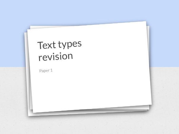 Text types revision PPT