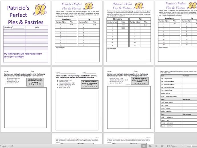 Ratio Tables in 4th Grade - fun one week unit 4.MD.A.2 and 4.OA.A.3