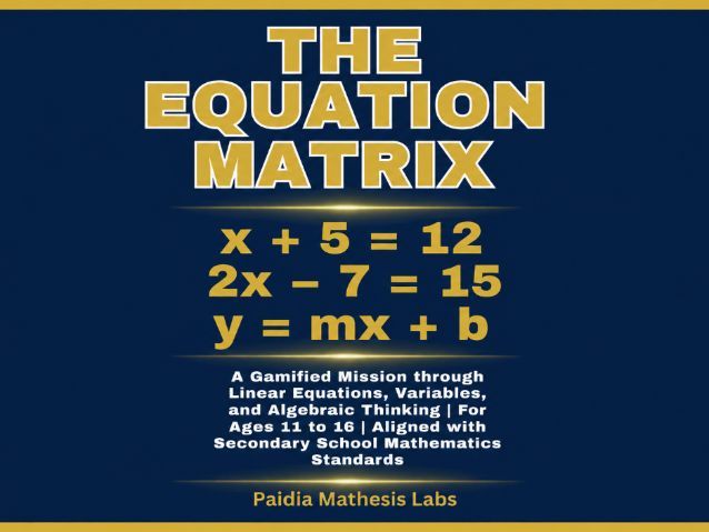 The Equation Matrix : A Gamified Mission through Linear Equations, Variables, and Algebraic Thinking