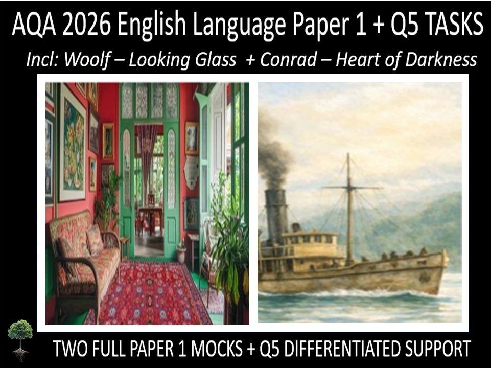 Two AQA 2026 GCSE English Language Paper 1 Mocks | Q5 TASKS