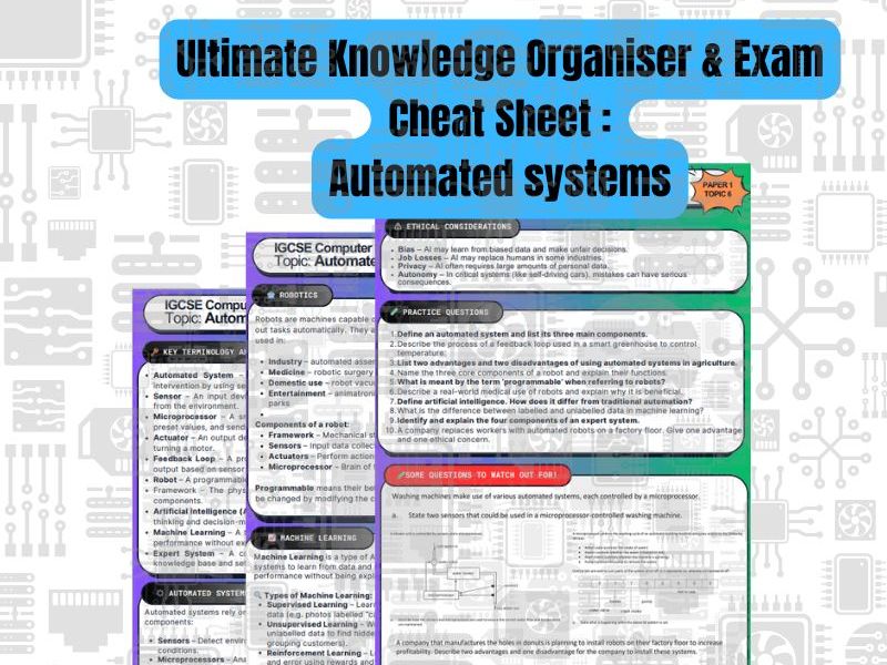 Automated and Emerging Tech -Knowledge Organiser