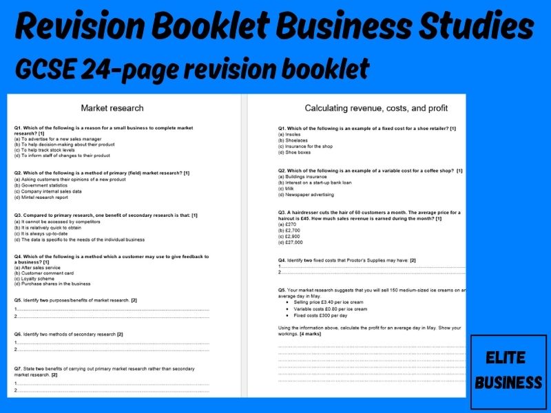 GCSE Business Revision Resources Bundle | Teaching Resources
