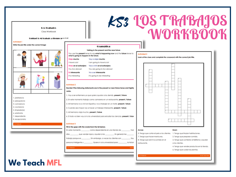 Los Trabajos – KS3 Spanish World of Work Class Workbook