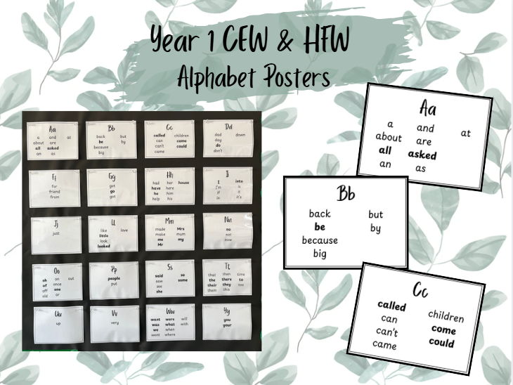 Year 1 HFW and CEW - Alphabetical Posters