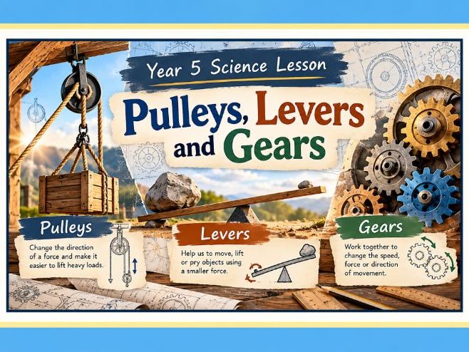 Year 5 Pulleys, Gears and Levers Science Lesson Tree