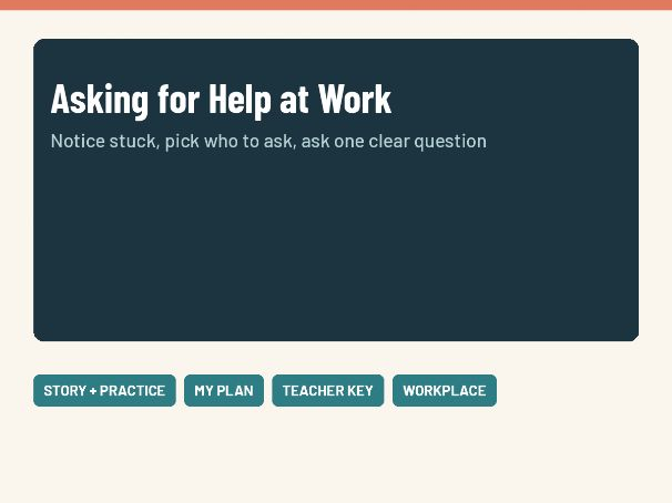 Social Narrative: Asking for Help at Work | Young Adult Work