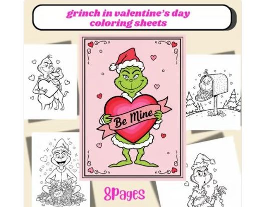 When the Grinch Loves Valentine’s Day Coloring Pages for Kids when i grow up