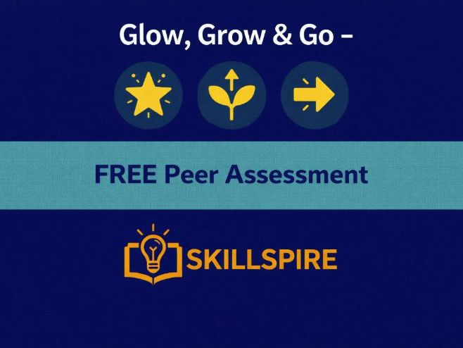 Glow, Grow & Go – Peer Assessment Template | KS3–KS5 | AFL | Printable PDF & Editable Word