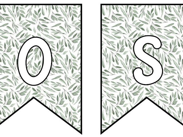 Croeso Banner - Botanical Theme