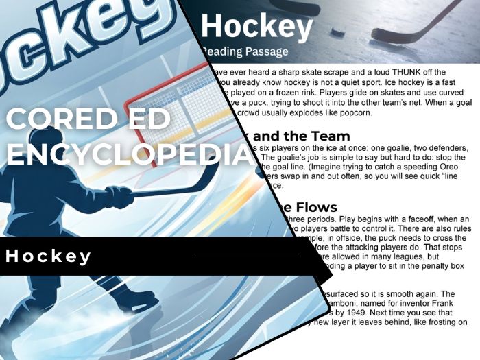 Hockey Reading Comprehension Passage - Cored Ed Encyclopedia