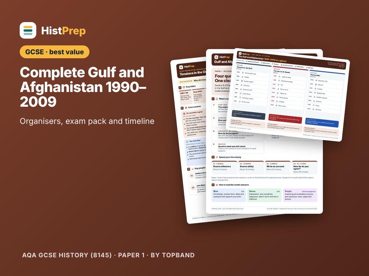 Gulf and Afghanistan 1990–2009 GCSE Complete Revision Bundle (AQA)