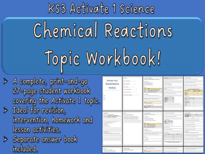 Chemical Reactions Workbook KS3 Activate 1 Science
