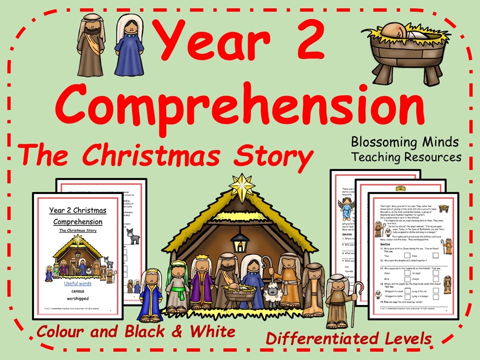 The Christmas Story - Year 2 comprehension  Teaching Resources