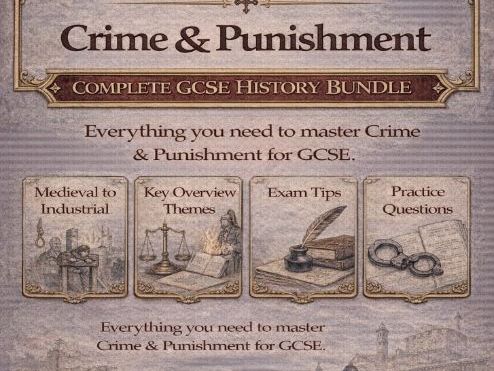 GCSE History: Crime & Punishment — Complete Revision Pack | AQA & Edexcel (50 Visual Guides)