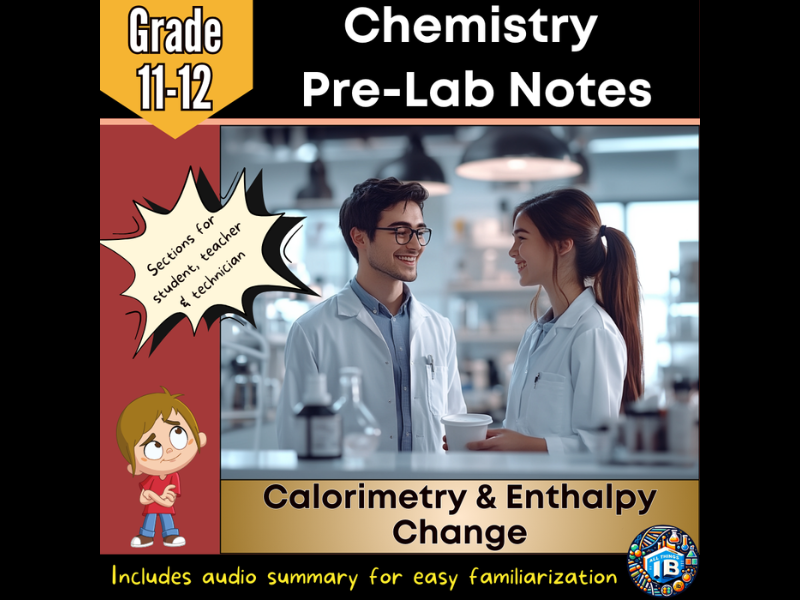 IB DP Chemistry Calorimetry Measuring Enthalpy Change Pre-Lab Notes  2026