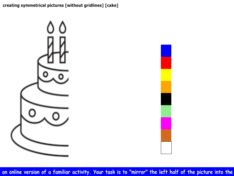 creating symmetrical pictures [without gridlines] [cake]