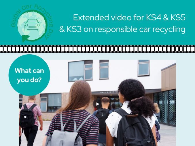 Global Car Recycling Day Video KS4 KS5 (KS3) Resource