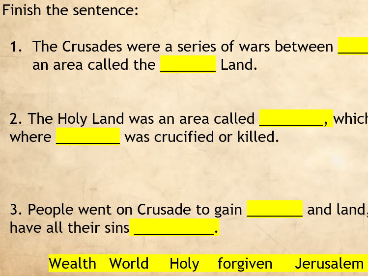 Unit 3: Lesson 2: What were the Crusades?