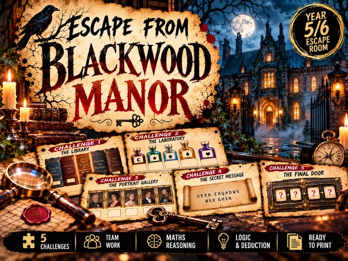 Spooky Escape Room KS2 | Maths, Logic & Problem Solving | Years 5 & 6