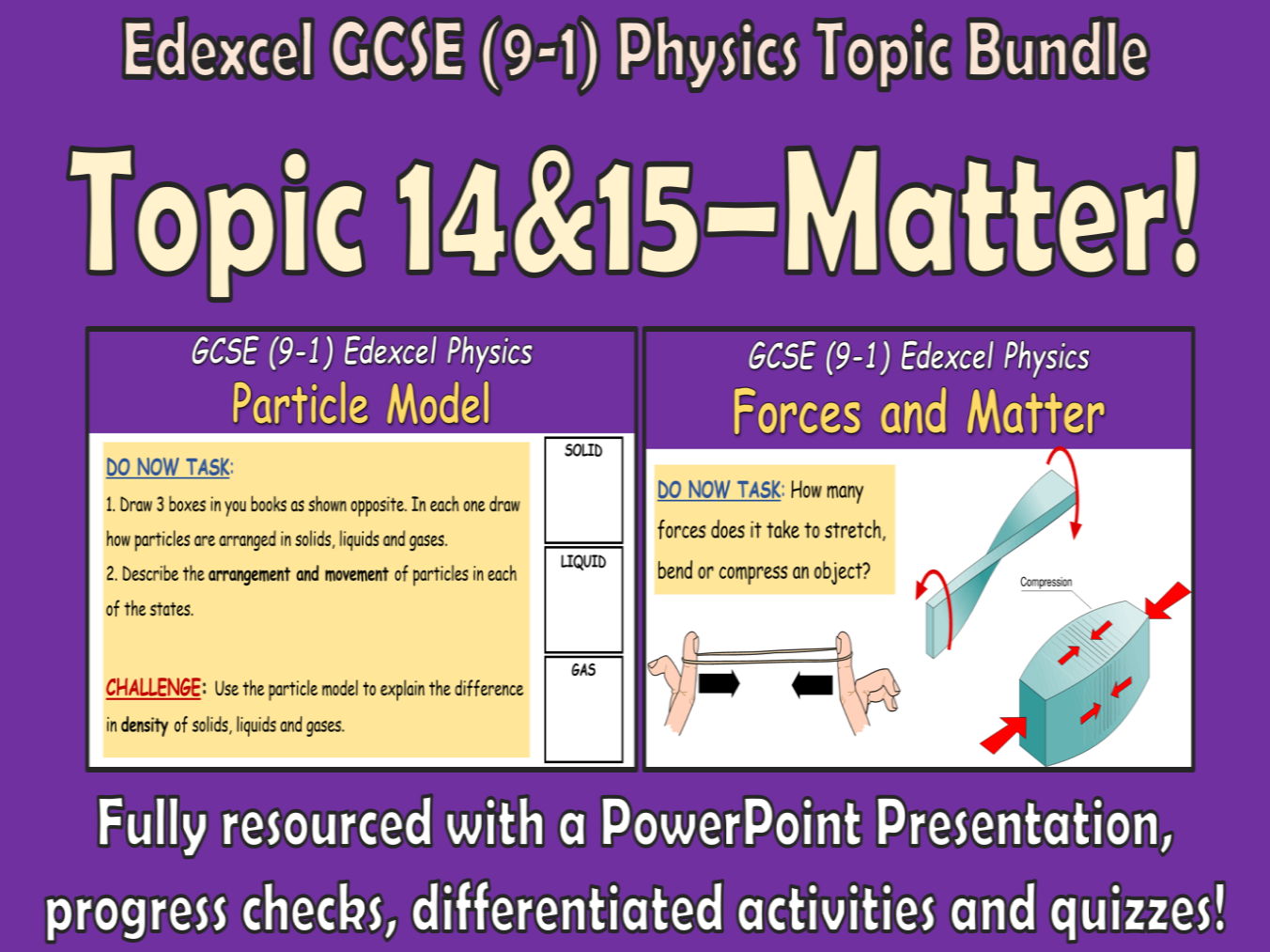 Edexcel GCSE (9-1) Physics Topic 14&15 Bundle