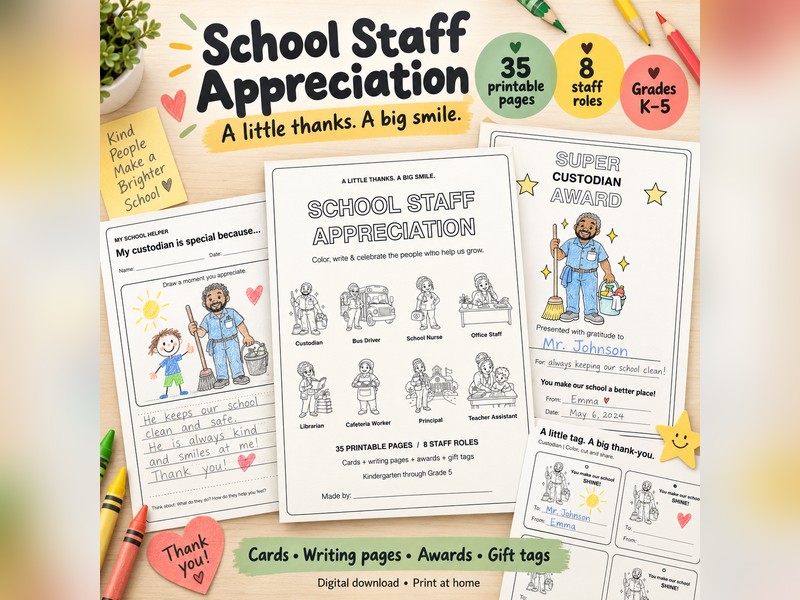 School Staff Appreciation Bundle K-5