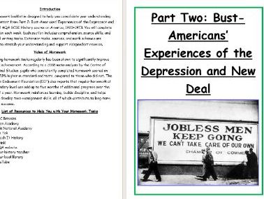 AQA History America Part 2 Homework Booklet