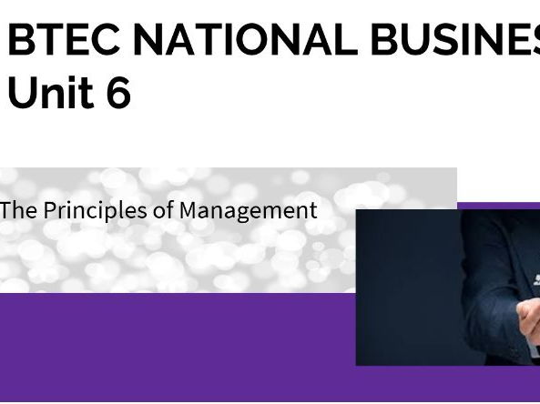 BTEC Nationals  (new spec)  UNIT 6 Principles of Management - Entire Unit Powerpoint