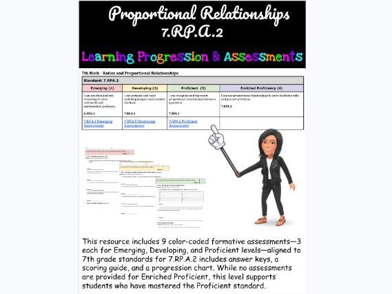 7th Grade: Proportional Relationships Learning Progression & Assessments