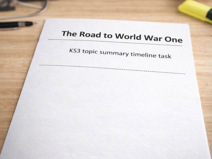 Road to World War One: KS3 worksheet