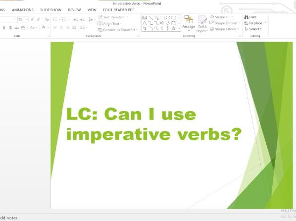 Imperative Verbs