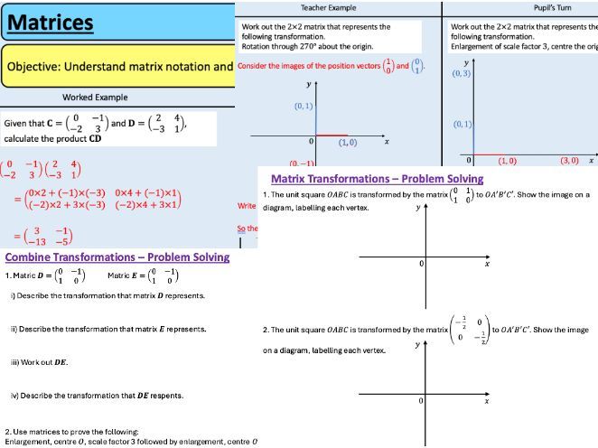 AQA Level 2 Further Maths - Matrices