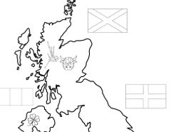 United Kingdom map painting/ colouring sheet