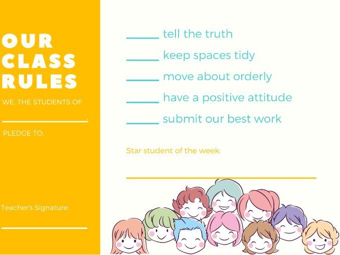 Class Rules & Star Student Chart