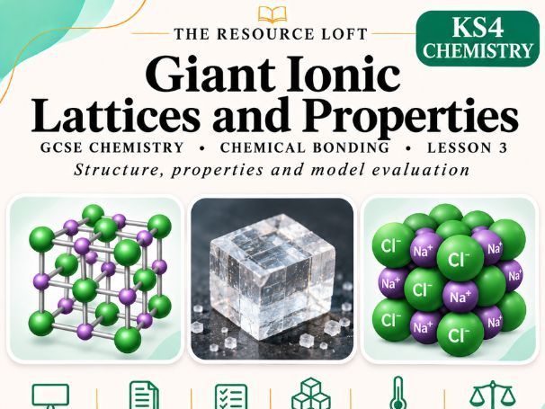 KS4 Chemistry | Giant Ionic Lattices and Properties | PowerPoint & Differentiated Worksheets | AQA