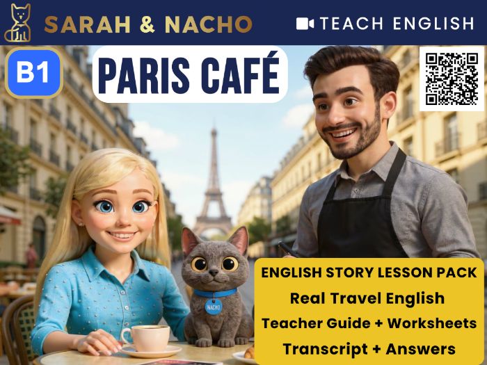 Paris Café B1 ESL Everyday English Video Lesson