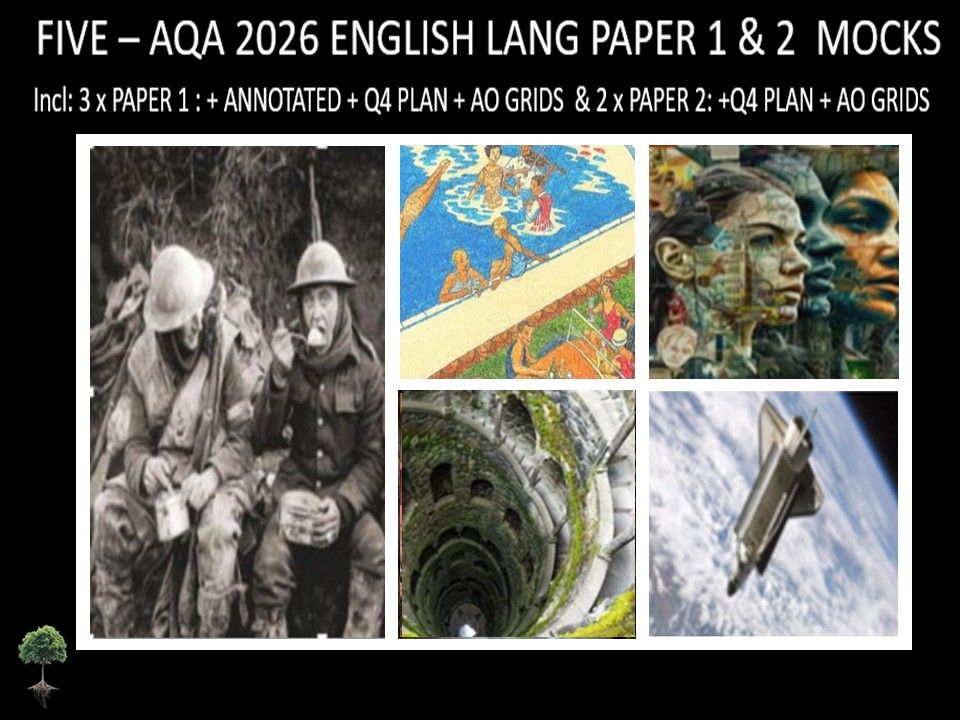 FIVE - AQA PAPER 1 & 2 | 2026 FULL MOCKS | ANNOTATED | Q4 PLAN | AO GRIDS