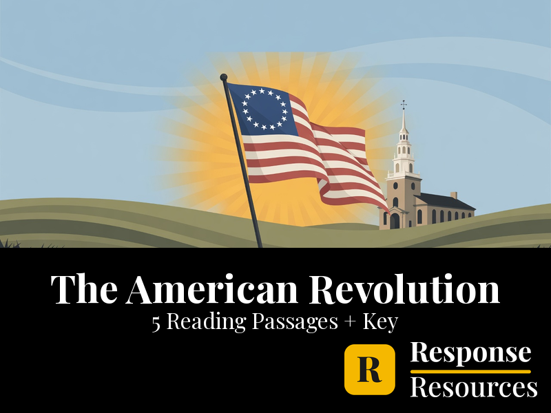 American Revolution Reading Passages - 5 Texts + Questions & Key
